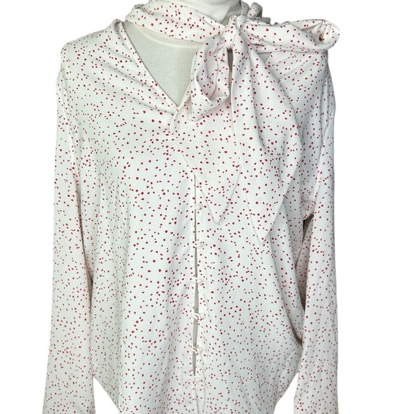EQUIPMENT Haty Blouse in Natural White Ecarlete Dot X-Large - Picture 5 of 9